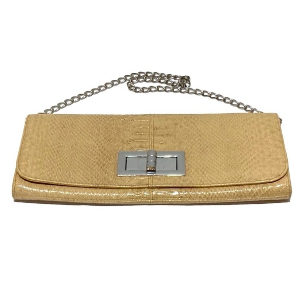 Vintage Lulu Townsend 🐊 Stamped Clutch With Chain Strap - Picture 4 of 5